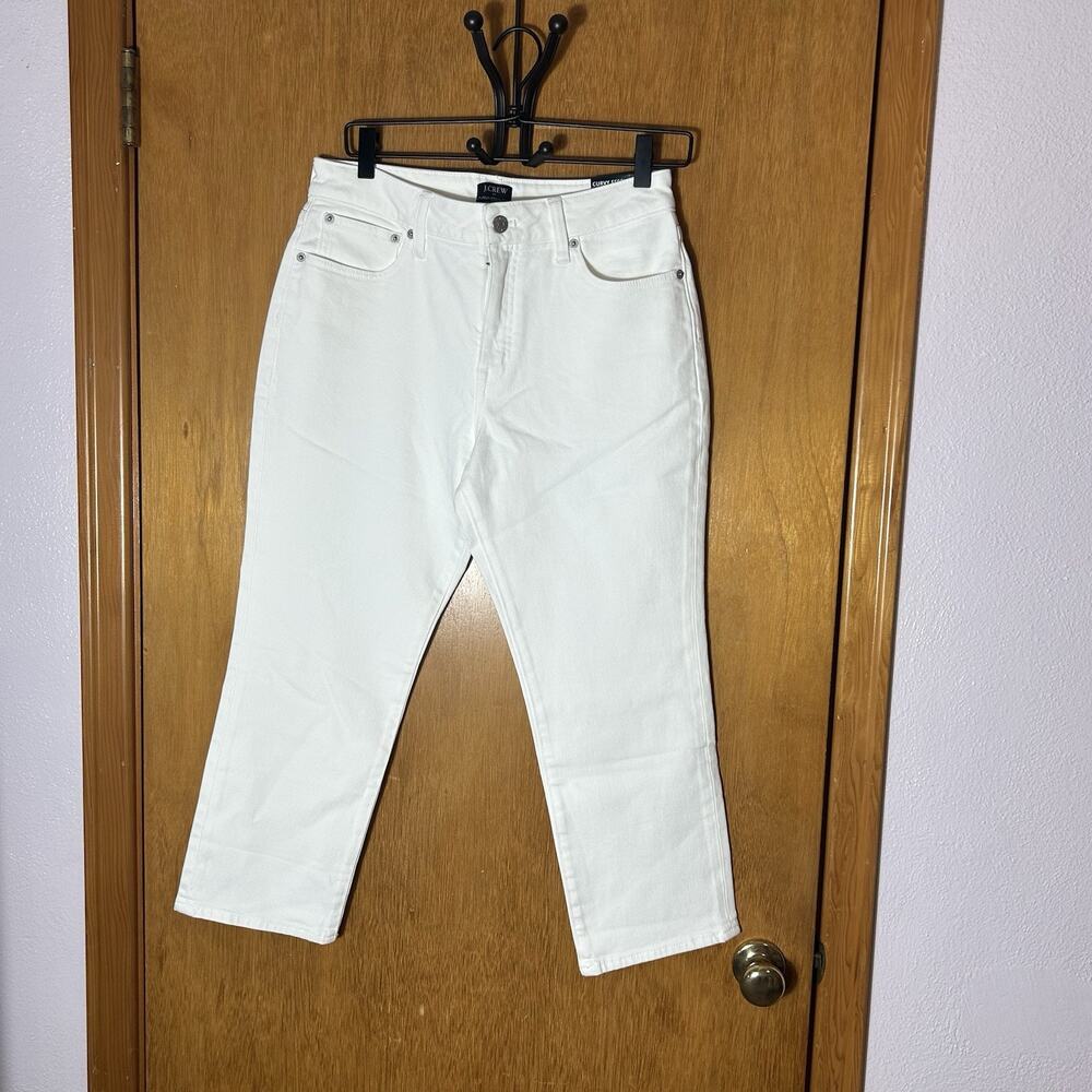 J Crew Factory Curvy Essential All Day Stretch Crop Jeans White 29P NWT